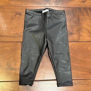Splendid Black Faux Leather Kids Leggings